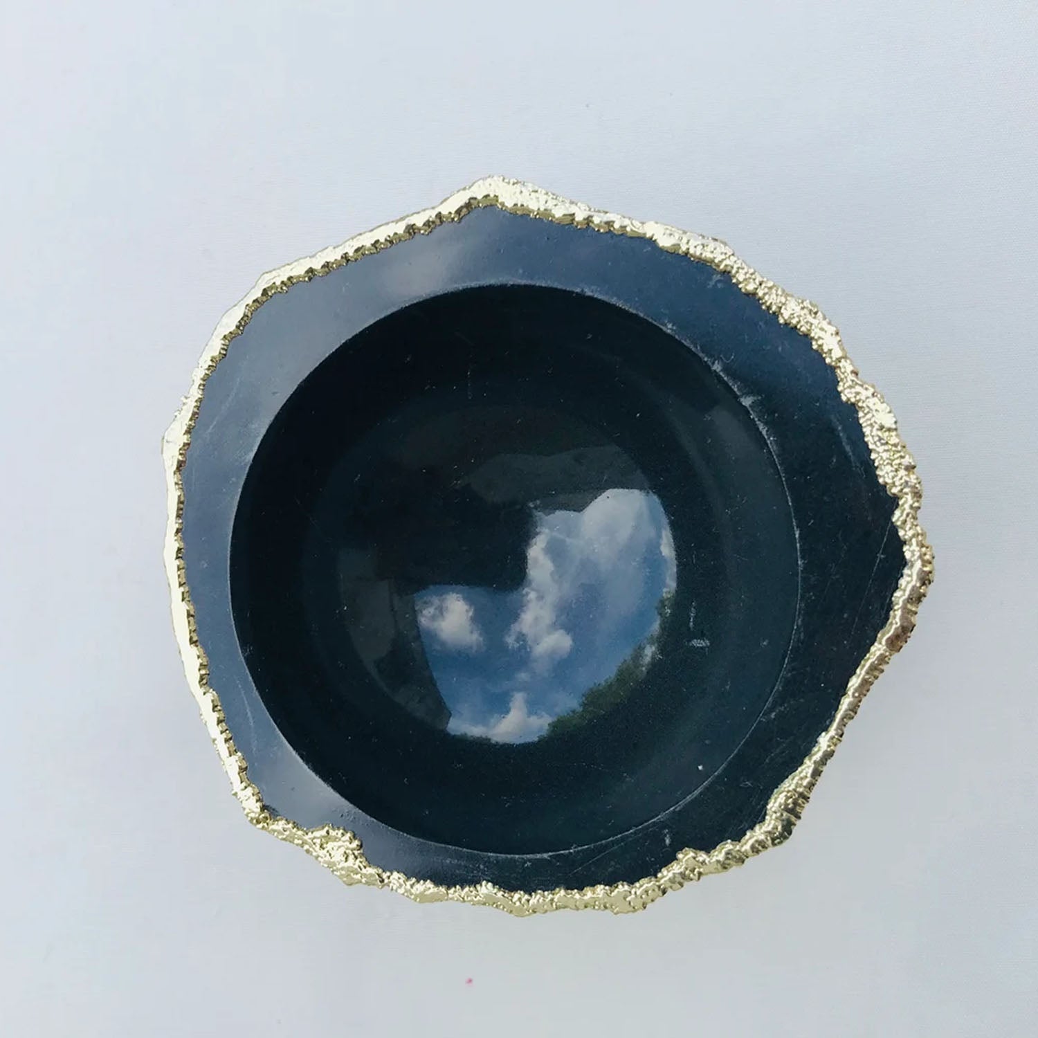 Black Agate Geode Nut/trinket/Jewellery Bowl-2