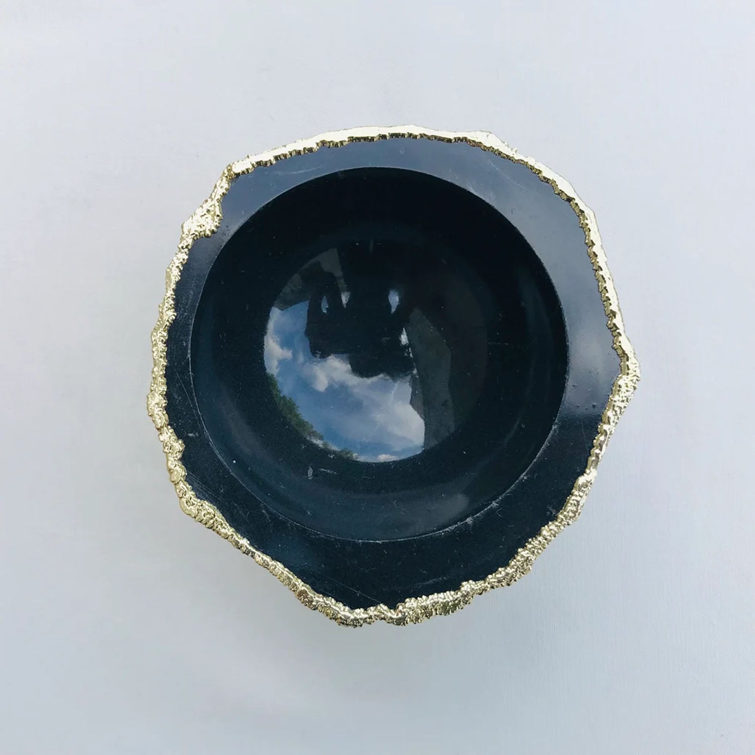 Black Agate Geode Nut/trinket/Jewellery Bowl-3